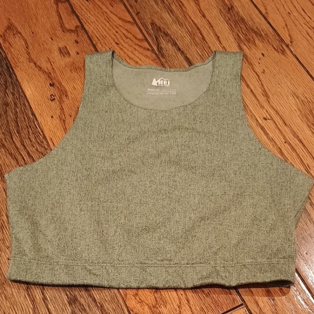 REI Green Leggings and Crop Top 2 Piece Set Women's Size Medium - Picture 2 of 7